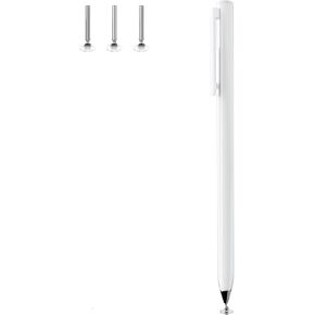 أقلام لمس لشاشات اللمس، قلم عالي الدقة لأجهزة iPad/Apple/iPhone/Mini/Air/Android/Microsoft/Surface جميع شاشات اللمس ذات السعة، أبيض in Kuwait