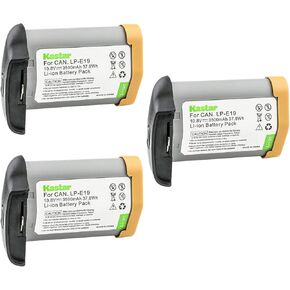 Kastar [Fully Decoded] 3-Pack LP-E19 Battery Compatible with Canon LP-E19 LP-E19N, LP-E4 LP-E4N, US 5751B002 Battery, Canon LC-E4 LC-E4N, LC-E19 LC-E19N Charger, Canon EOS 1D X Mark II, Mark 2 Camera in Kuwait
