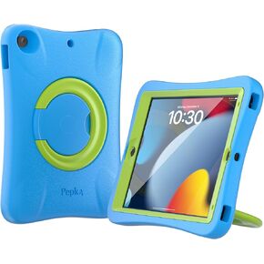 حافظة Pepkoo لجهاز iPad متوافقة مع حافظات الجيل التاسع والثامن والسابع من أجهزة iPad، حافظة كمبيوتر لوحي للأطفال حماية كاملة للشاشة والجسم، شديدة التحمل غير قابلة للانزلاق لحافظات حماية iPad in Kuwait