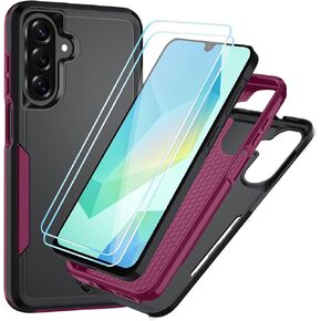 for Samsung Galaxy A16 5G/4G Case with HD Screen Protector [Military Grade Drop Protection] Heavy Duty Full Body Shockproof Protection for Galaxy A16 5G Phone Case,Black Matte in Kuwait