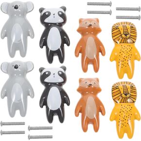 Housoutil Cute Knobs for Child's Bedroom 8pcs Animal Pulls Ceramic Handle Cabinet Knobs in Kuwait