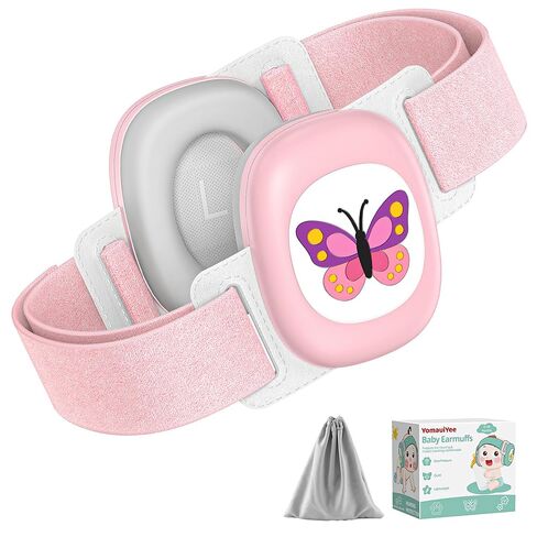أغطية أذن للأطفال، سماعات رأس عازلة للضوضاء مع نمط الفراشة، حماية أذن الرضع للأطفال الصغار من عمر 0 ​​إلى 48 شهرًا، أساسيات سفر الرضع للطائرة/تحسين النوم in Kuwait