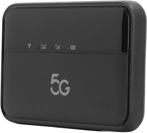 نقطة اتصال محمولة 5G WiFi6 مع فتحة بطاقة SIM نانو، سرعة سريعة، نقطة اتصال WiFi 5G متينة مزدوجة النطاق للسفر، تدعم 16 جهازًا، 10000 مللي أمبير في الساعة، شحن TypeC للمسافرين، أسود، حزمة واحدة in Kuwait