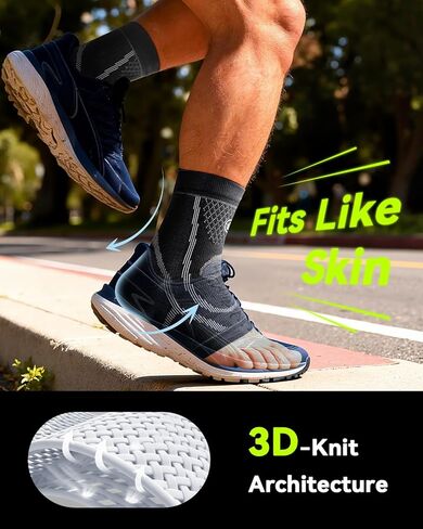 3 Pairs Ankle Brace for Women & Men,[Upgraded Ultra Breathable] Plantar Fasciitis Socks,Ankle Compression Sleeve for Achilles Tendonitis Relief, Heel Pain,Foot Pain and Swelling in Ankle Support (L) in Saudi Arabia
