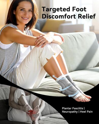 3 Pairs Ankle Brace for Women & Men,[Upgraded Ultra Breathable] Plantar Fasciitis Socks,Ankle Compression Sleeve for Achilles Tendonitis Relief, Heel Pain,Foot Pain and Swelling in Ankle Support (L) in Saudi Arabia