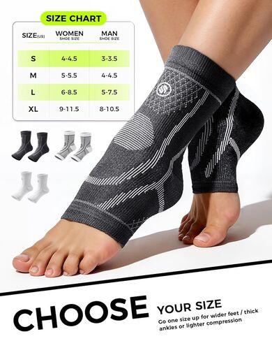 3 Pairs Ankle Brace for Women & Men,[Upgraded Ultra Breathable] Plantar Fasciitis Socks,Ankle Compression Sleeve for Achilles Tendonitis Relief, Heel Pain,Foot Pain and Swelling in Ankle Support (L) in Saudi Arabia