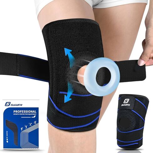Knee Brace with Side Stabilizers for Meniscus Tear, Adjustable Knee Wrap for Pain Relief, Breathable Compression Knee Support for Knee Pain, ACL, MCL, Arthritis, Sports, Women&Men (Black, Large) in Saudi Arabia