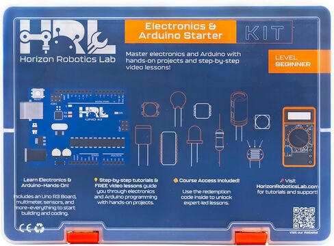 Horizon Uno Electronics Starter Kit with Video Lessons – Arduino-Compatible Board, Sensors, LEDs, Servos & More – Learn Electronics & Coding for Beginners in Saudi Arabia