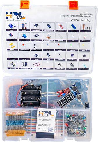 Horizon Uno Electronics Starter Kit with Video Lessons – Arduino-Compatible Board, Sensors, LEDs, Servos & More – Learn Electronics & Coding for Beginners in Saudi Arabia