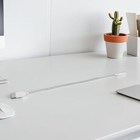 Happyyami قطعتان من ضوء لوحة المفاتيح USB ومصباح القراءة مع رقبة معدنية مرنة، ضوء ليلي LED قابل للتعديل للعناية بالعين لاستخدام الكمبيوتر المحمول والمكتب in Saudi Arabia