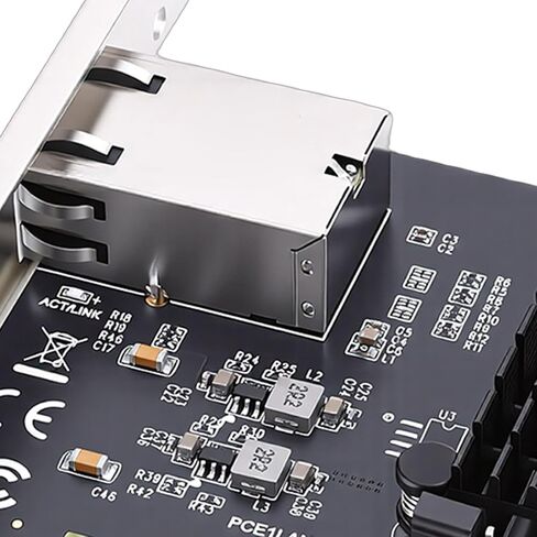 بطاقة شبكة Yunseity PCIe 4X Gigabit، محول إيثرنت بسرعة 10 جيجابت في الثانية مع شريحة RTL8127AT لخادم سطح المكتب PC NAS 10 11 in Kuwait