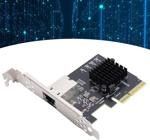 بطاقة شبكة Yunseity PCIe 4X Gigabit، محول إيثرنت بسرعة 10 جيجابت في الثانية مع شريحة RTL8127AT لخادم سطح المكتب PC NAS 10 11 in Kuwait