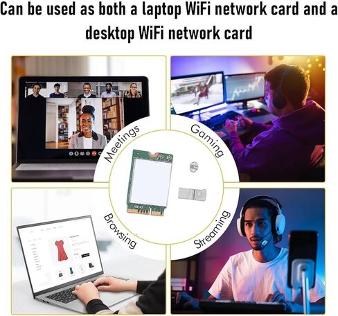 WiFi 6 Wireless Card, AX1675i WiFi 6E Network Adapter with Priority Engine Technology, for 10 11 64 Bit Triple Band 2.4G 5G 6GHz in Saudi Arabia