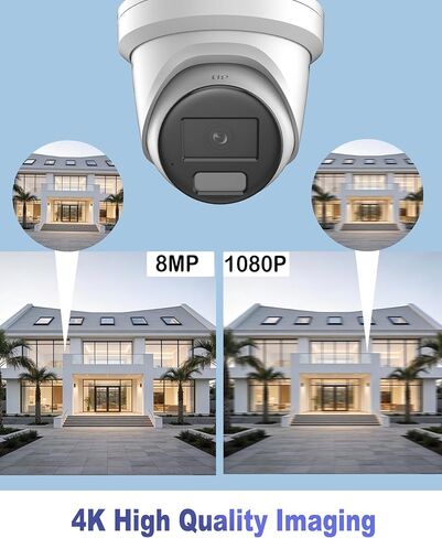 DS-2CD2387G2H-LIU 2.8 مم، كاميرا Hik Acusense 4K 8MP Color-Vu PoE IP Dome Security في الهواء الطلق مع ألوان كاملة 24/7، ضوء هجين ذكي، اكتشاف الإنسان/المركبة، 130 ديسيبل WDR، IP67، تعمل مع iVMS-4200 in Kuwait