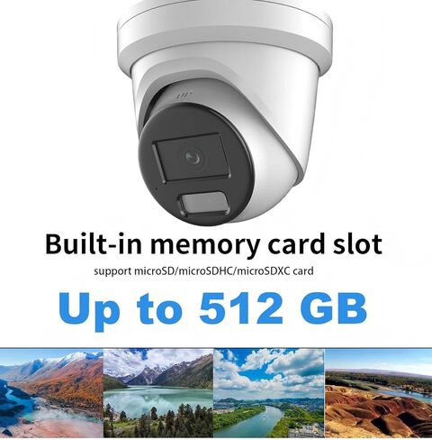 DS-2CD2387G2H-LIU 2.8 مم، كاميرا Hik Acusense 4K 8MP Color-Vu PoE IP Dome Security في الهواء الطلق مع ألوان كاملة 24/7، ضوء هجين ذكي، اكتشاف الإنسان/المركبة، 130 ديسيبل WDR، IP67، تعمل مع iVMS-4200 in Kuwait
