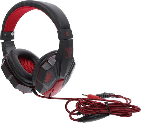 Angoily Gaming Headset Mic Led Headphones Over The Ear Long Flexible Microphone Noise Canceling for Laptop Phone in Saudi Arabia