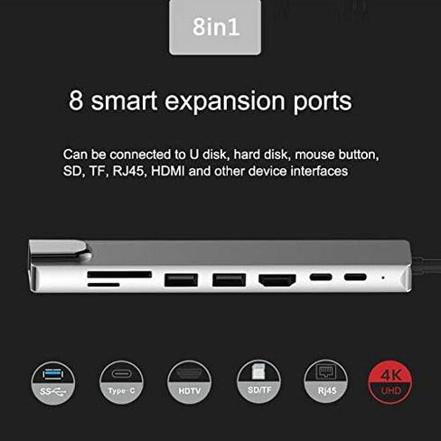 Multi-Function Notebook Docking Station (USB Type C 8-in-1 Hub) in Saudi Arabia