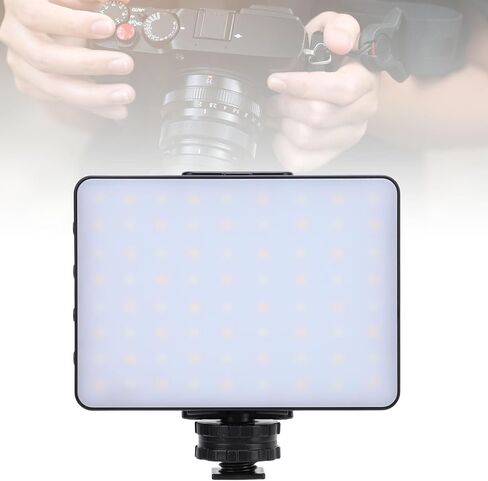 مصباح فيديو LED من BRRNOO، كاميرا إضاءة LED محمولة 3000 إلى 9900 كلفن قابلة لإعادة الشحن على كاميرا فيديو 72 شريحة إضاءة تصوير فوتوغرافي مع حذاء ساخن ملولب 1/4 in Kuwait