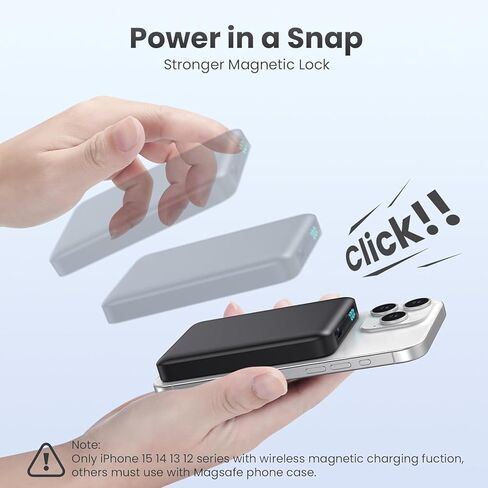 Magnetic Portable Charger 10800mah for Magsafe Battery Pack, Wireless Power Bank with 25W PD Fast Charging & LCD Display, Travel Essential Phone Battery Charger For iPhone 17/16/15/14/13/12 Series in Kuwait