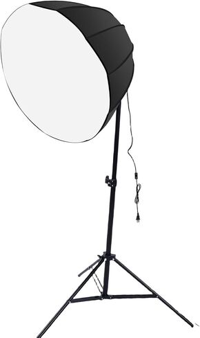 Denash 2 Sets Photography Lights Kit, 85W Energy Saving Bulb with 3 Color Adjustable Brightness 1 100% Remote Control, 60cm 12 Sided Softbox for Live Streaming Portrait Product (US Plug) in Saudi Arabia