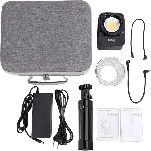 Yunseity 150W COB LED مجموعة إضاءة فيديو محمولة مجموعة إضاءة فيديو مدمجة مع 2700K-6500K CRI 95+ 6 تأثيرات للتحكم في التطبيق للتصوير الفوتوغرافي بالفيديو والبث المباشر in Saudi Arabia