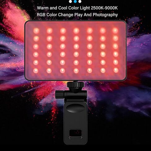 مصباح فيديو Acouto RGB LED مع 140 لونًا، يعتم، بطارية 3000 مللي أمبير في الساعة، حامل ثلاثي القوائم، إضاءة محمولة لصور السيلفي ومدونات الفيديو والتصوير الفوتوغرافي in Saudi Arabia