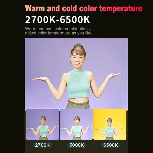 Yunseity COB RGB LED Video Light, High CRI 96+ Dual Color Temperature 2700K 6500K 1500LM, with 4 Dynamic Light Effects and Remote Control, for Photography Videography (US Plug) in Saudi Arabia