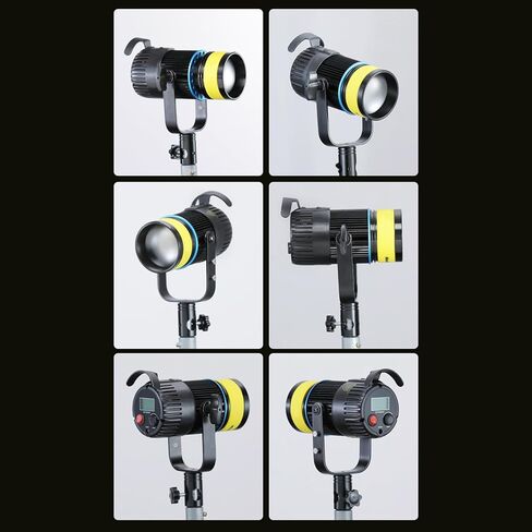 Yunseity COB RGB LED Video Light, High CRI 96+ Dual Color Temperature 2700K 6500K 1500LM, with 4 Dynamic Light Effects and Remote Control, for Photography Videography (US Plug) in Saudi Arabia