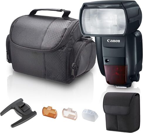 Canon Speedlite 600EX II-RT Bundle | Pro On-Camera Flash with Radio Wireless Control, Faster Recycling, High Guide Number & E-TTL II | Great for Weddings & Events (1177C002) + Bag + Cleaning Kit in Saudi Arabia