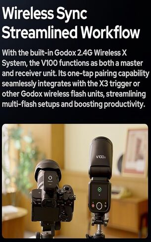 GODOX V100 V100N V100-N Camera Flash with Godox S3 Flash Bracket for Nikon Flash Speedlight,100Ws 2.4G TTL1/8000 HSS,400 Full Power Flashes,7.2V/2980mAh Li-ion Battery,1.7s Recycle Time(USA Version) in Saudi Arabia