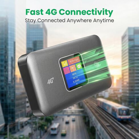 4G+ LTE Mobile WiFi Router, Portable Hotspot with 3000mAh Battery, Dual Band 2.4G/5.8G, Cat 7 Support, Multi-Band Compatible in Saudi Arabia