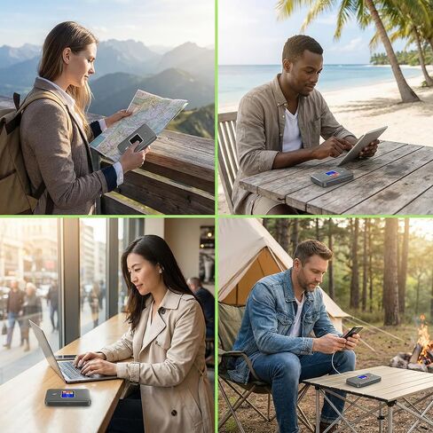 4G+ LTE Mobile WiFi Router, Portable Hotspot with 3000mAh Battery, Dual Band 2.4G/5.8G, Cat 7 Support, Multi-Band Compatible in Saudi Arabia