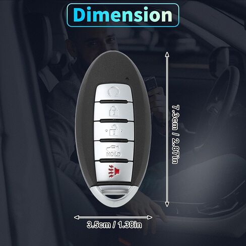 X AUTOHAUX KR5TXN4 433Mhz Replacement Keyless Entry Remote Smart Key Fob for Nissan Altima 19-22 for Nissan Versa Sentra 20-22 285E3-6CA6A 4A Chip 5Buttons 2Pcs in Saudi Arabia