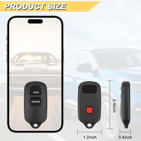 مفتاح Fob مناسب لـ 2001-2006 Toyota Highlander/ 00-06 Celica Echo/ 00-03 Prius/ 01-04 RAV4/ 99-09 4Runner/ 04-06 Tundra/ 2004-2007 xB جهاز التحكم عن بعد، HYQ12BBX HYQ12BAN in Kuwait