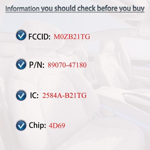 Key Fob Fits for Toyota Prius 2004-2009 Black Logo Car Keyless Entry Remote Control Push Start Smart Key Replacement FCC ID: MOZB21TG PN:89070-47180 in Saudi Arabia