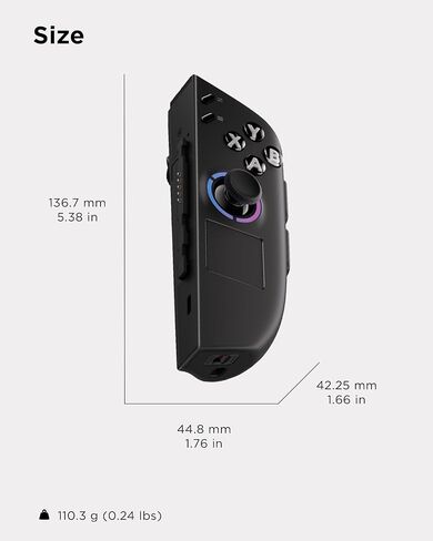 Lenovo Legion Go 2 Right Controller, Works with Legion Go 1 & 2, Hall Effect Joystick and Triggers, 10m Range, Black in Saudi Arabia