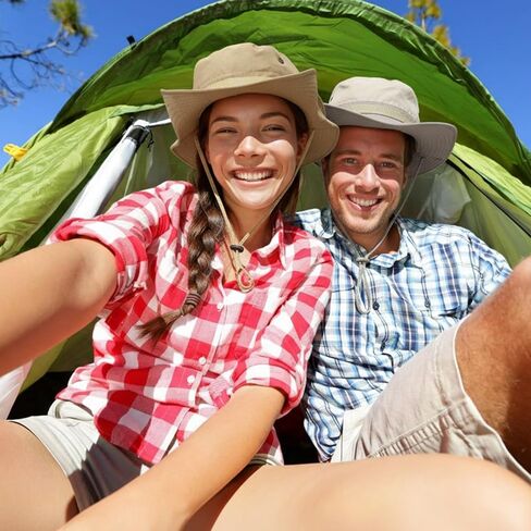 Boonie Fishing Sun Hats for Men Women, Wide Brim Bucket Safari Hat with Chin Strap, Lightweight Breathable in Saudi Arabia
