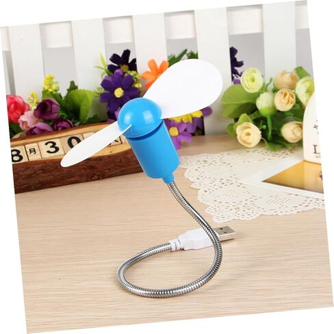 مجموعة مراوح صغيرة صامتة مرنة صغيرة USB 5 قطع من Sewroro، مراوح تبريد محمولة لأجهزة الكمبيوتر المحمول والكمبيوتر المحمول وسطح المكتب، محركات هواء مدمجة قابلة للتعديل للمكتب والسفر تستخدم لونًا عشوائيًا in Kuwait