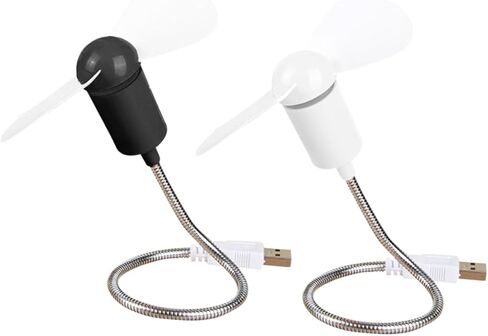 مجموعة مراوح صغيرة صامتة مرنة صغيرة USB 5 قطع من Sewroro، مراوح تبريد محمولة لأجهزة الكمبيوتر المحمول والكمبيوتر المحمول وسطح المكتب، محركات هواء مدمجة قابلة للتعديل للمكتب والسفر تستخدم لونًا عشوائيًا in Kuwait
