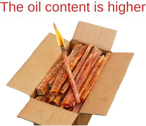 100% Natural Fire Starter Sticks - Resin Rich, Quick Light Firestarters for Wood Stove, BBQ, Bonfire, Camping Hiking & Emergency Kits in Saudi Arabia