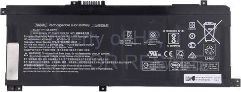 بطارية كمبيوتر محمول SA04XL 55.67Wh جديدة متوافقة مع HP Envy X360 15-DR 15-DR0010TX Series Notebook HSTNN-OB1F HSTNN-OB1G HSTNN-UB7U L43248-541 L43248-AC1 L43248-AC2 L43267-005 in Saudi Arabia