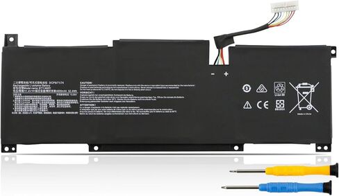 BTY-M491 استبدال بطارية الكمبيوتر المحمول MSI Modern 15 A10M A10M-028DE A10M-029 A10RAS A10RAS-076FR A10RB A10RB-041TW A10RD A11M A11SB A4M A4MW Summit B15 A11M Stealth 15M 11.4V 52.4Wh (أبيض) الموصل) in Saudi Arabia