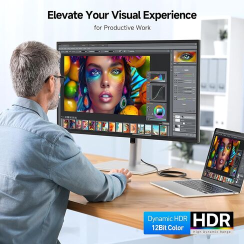 كابل Matters كابل USB-C ثنائي الاتجاه بسرعة 40 جيجابت في الثانية إلى DisplayPort 2.1 - 1.8 متر / 6 أقدام، DP40 (UHBR10)، 8K@120 هرتز / 4K@480 هرتز، كابل DisplayPort إلى USB C لأجهزة وضع DP Alt (لا يوجد توصيل طاقة) in Saudi Arabia