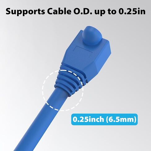 RJ45 Boots, Assorted Colors 100-Pack – Heavy Duty Ethernet Ends Cable RJ45 Strain Relief Boots for Cat6 Cat5e, Compact Fit, Easy Install, Professional Finish in Saudi Arabia