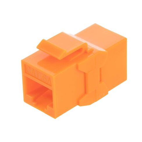 NavePoint CAT6A UTP Inline Keystone Coupler, 15 Pack, Orange in Kuwait