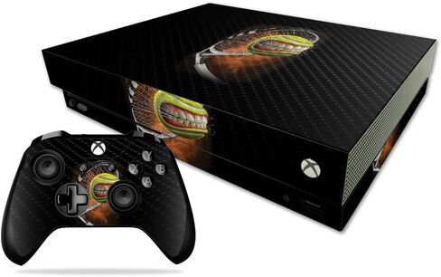 غلاف MightySkins من ألياف الكربون لجهاز Microsoft Xbox One X - Hockey Monster | لمسة نهائية واقية ومتينة من ألياف الكربون | سهل التطبيق والإزالة وتغيير الأنماط | صنع في الولايات المتحدة الأمريكية in Kuwait