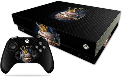 MightySkins Carbon Fiber Skin for Microsoft Xbox One X - Hockey Monster | Protective, Durable Textured Carbon Fiber Finish | Easy to Apply, Remove, and Change Styles | Made in The USA in Saudi Arabia