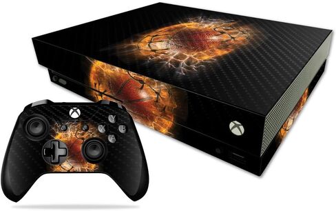 MightySkins Carbon Fiber Skin for Microsoft Xbox One X - Hockey Monster | Protective, Durable Textured Carbon Fiber Finish | Easy to Apply, Remove, and Change Styles | Made in The USA in Saudi Arabia