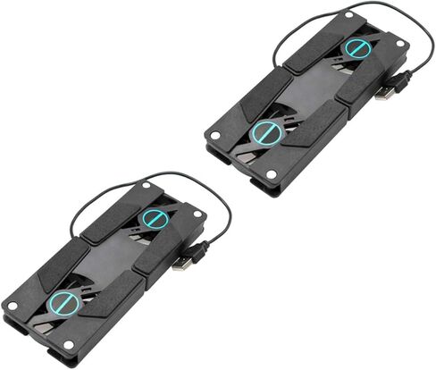 Vaguelly 2PCS Folding Laptop Cooling Pad with Dual USB Fans Lightweight Ventilated Stand for All Laptop Portable Cooler for Students Travelers Business in Saudi Arabia