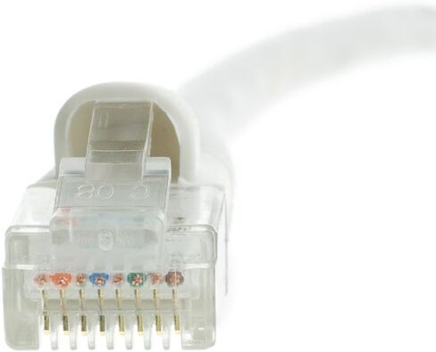 كابل إيثرنت Cat6 من CableWholesale، 24AWG، موصل لوحة ذهبية RJ45، 4 أزواج من النحاس المجدول، حذاء بدون تشابك زوج ملتوي غير محمي (UTP) كابل تصحيح شبكة الإنترنت، 20 قدم، أبيض in Saudi Arabia